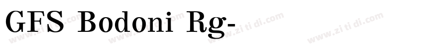 GFS Bodoni Rg字体转换